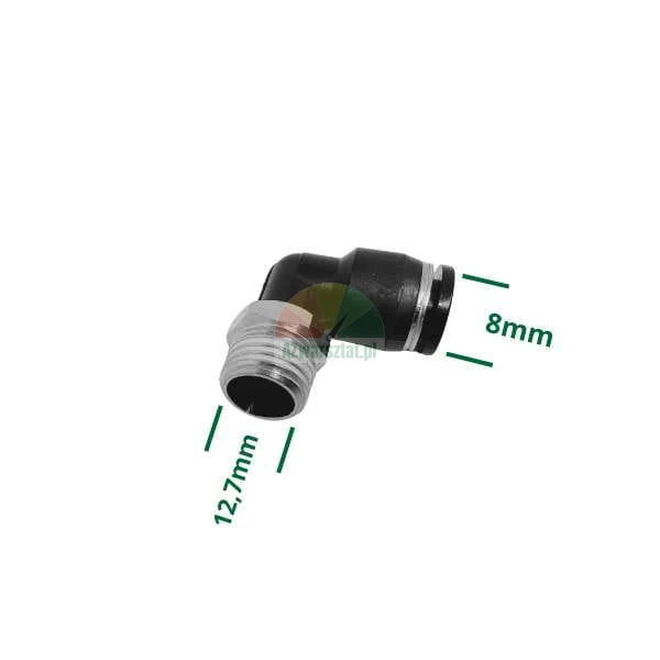 L spojka 12,7mm závit na 8mm zástrčku