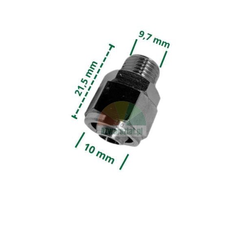 Pneumatická spojka: hadice 10mm na závit 9,7mm.