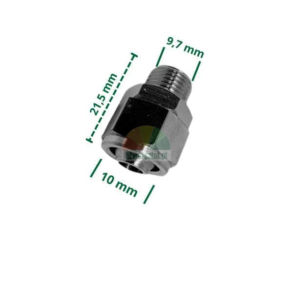 Pneumatická spojka: hadice 10mm na závit 9,7mm.