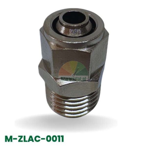 Přímá pneumatická rychlospojka (fitinka) pro hadici 8mm s vnějším závitem 12,7mm (M-ZLAC-0011).
