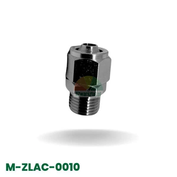 Přímý kovový konektor pro hadici 8mm se závitem 9,7mm, pro pneumatické nebo vodní systémy.