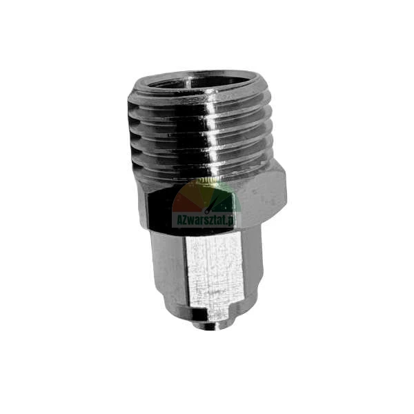 Kovová pneumatická nebo hydraulická spojka, mazací hlavice s vnějším závitem.