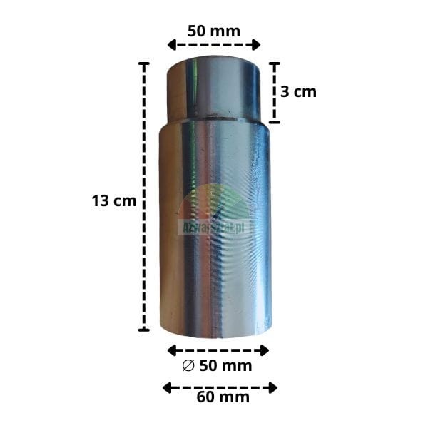Prodloužení nosné desky, kovové, výška 10 cm, průměr 50 mm