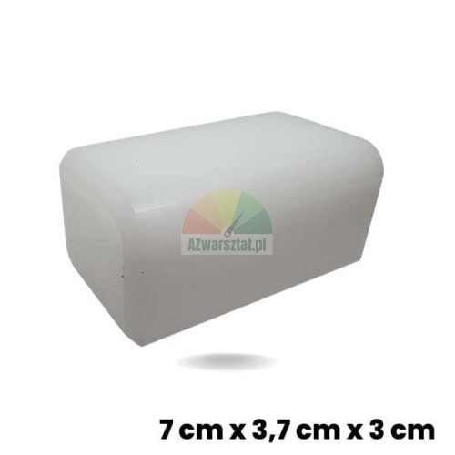Bila kluzna kostka pro zvedak 7 x 3,7 x 3 cm
