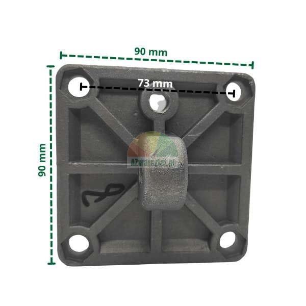 Montážní příruba pro pohon s okem 90x90 mm