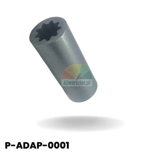 Kovový adaptér motoru (spojka) s vnitřním ozubením, model P-ADAP-0001.