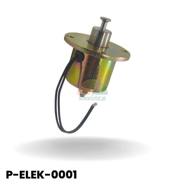 Elektromagnet zvedáku DC24 s kabely, model P-ELEK-0001, kovové pouzdro.