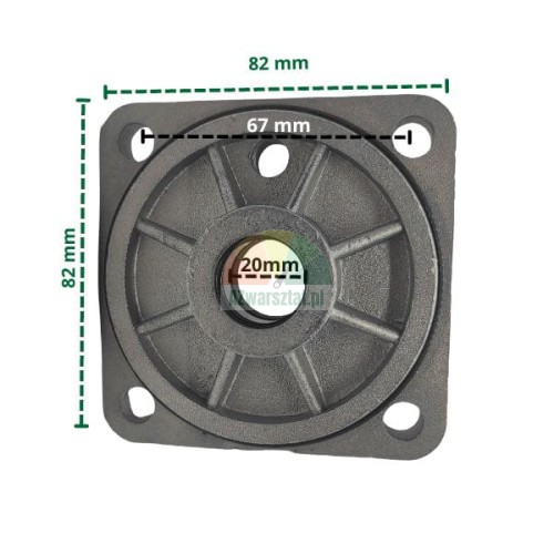 Kryt upínacího válce 8.2x8.2 cm s otvorem pro pístní tyč