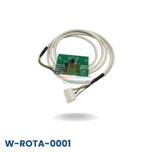 Zelená rotační deska YT-dA1 s bílým kabelem a konektorem, model W-ROTA-0001.