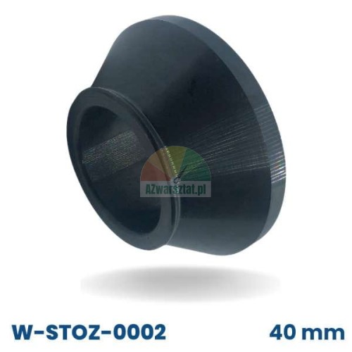 Černý vyvažovací kužel 40mm, rozsah 5,2cm - 8cm, druhý nejmenší, model W-STOZ-0002.