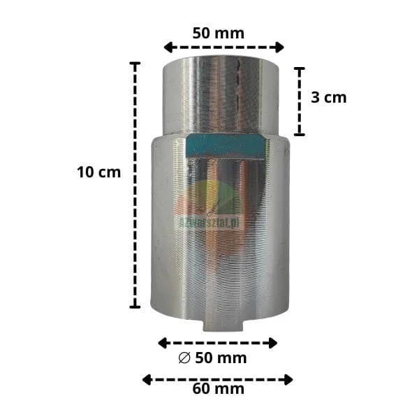 Kovové prodloužení nosné desky výška 7 cm průměr 50 mm