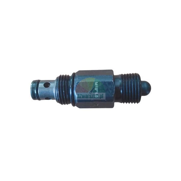 Kovový hydraulický ventil nebo snímač s označením M19x1.5 na bílém pozadí.