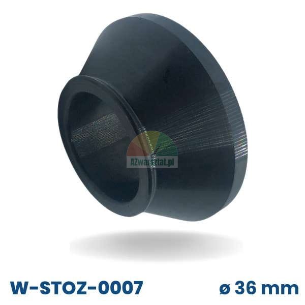Černý středící kužel pro vyvažovačku kol s průměrem hřídele 36mm a rozsahem 52 až 80mm