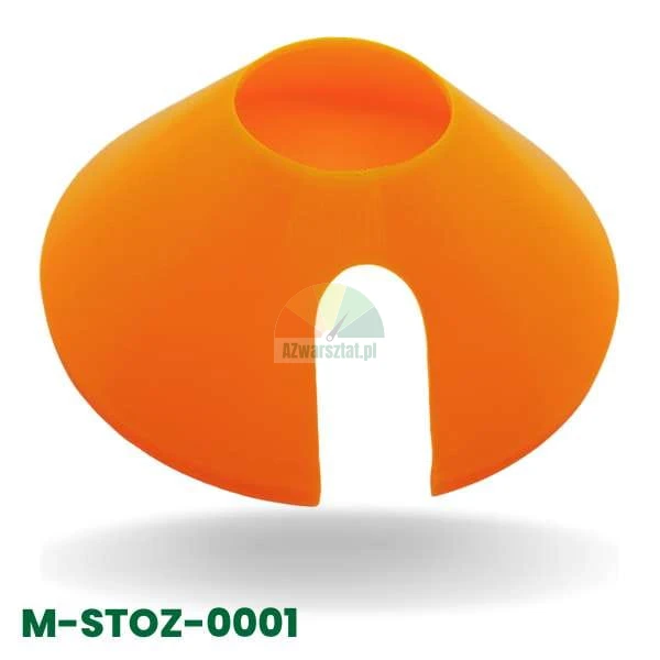 Oranžový plastový tréninkový kužel 120 mm s výřezem pro tyč.