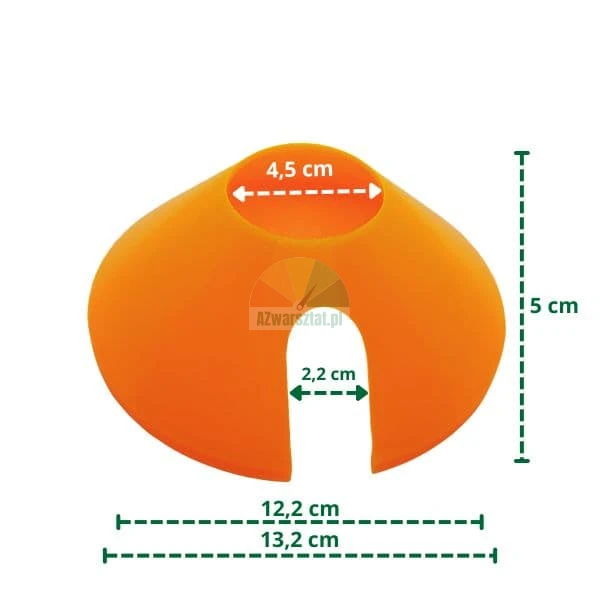 Oranžový tréninkový kužel 120mm s rozměry