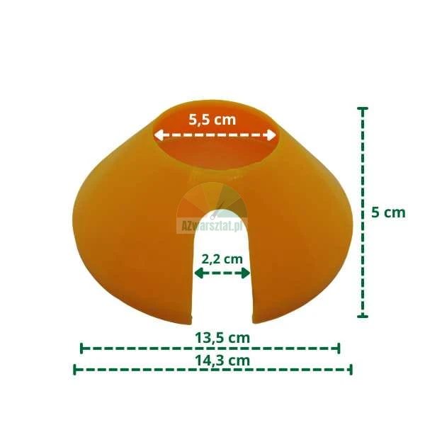 Oranžový plastový kužel 135mm s rozměry