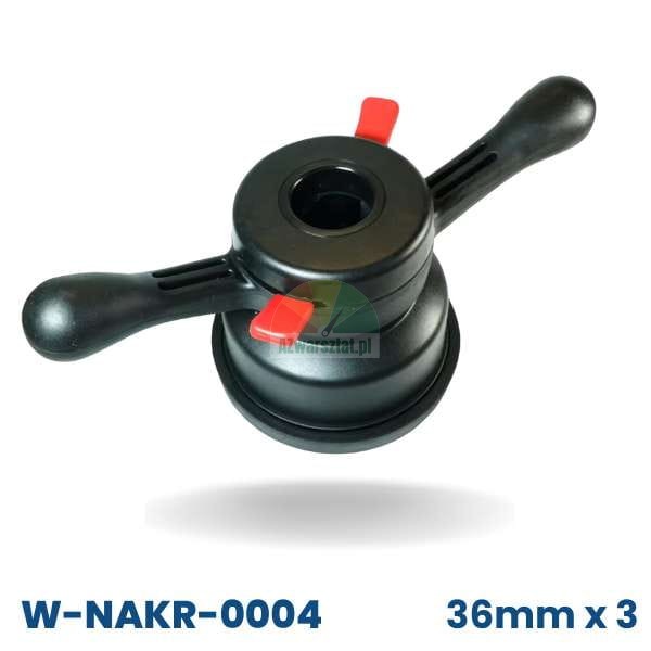 Sada rychloupinaci matice 36mm x 3 W-NAKR-0004 s adapterem pro hlinikova kola, cerna s cervenymi prvky.