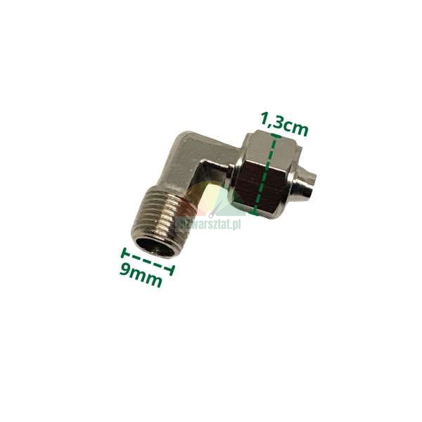 Kovová spojka L typ A s rozměry 9mm a 1,3cm