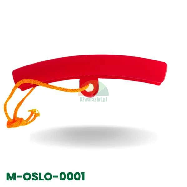 Červený chránič ráfku s oranžovou šňůrkou