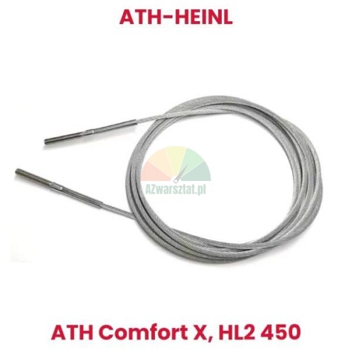Ocelové lano náhradní díl pro zvedák ATH-Heinl Comfort X, HL2 450 se závitovými koncovkami