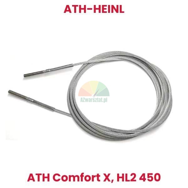 Ocelové lano náhradní díl pro zvedák ATH-Heinl Comfort X, HL2 450 se závitovými koncovkami