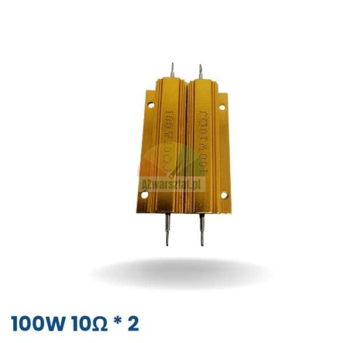 Dva zlate 100W 10 Ohm brzdne rezistory pro vyvazovacku