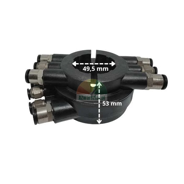 Rozdělovač vzduchu pod stůl TYP B s rozměry 49,5 mm a 53 mm
