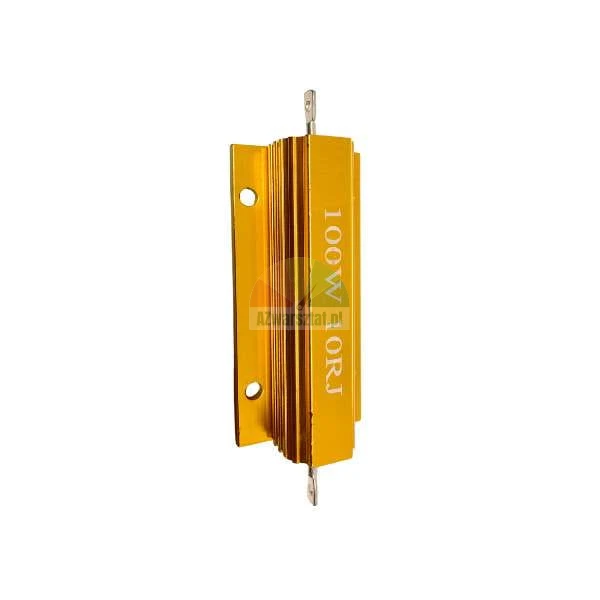 Zlatý hliníkový výkonový rezistor 100W 10 Ohmů s chladičem