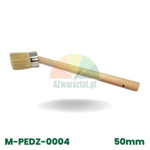 Zahnutý štětec na montážní pastu 50mm s dřevěnou rukojetí
