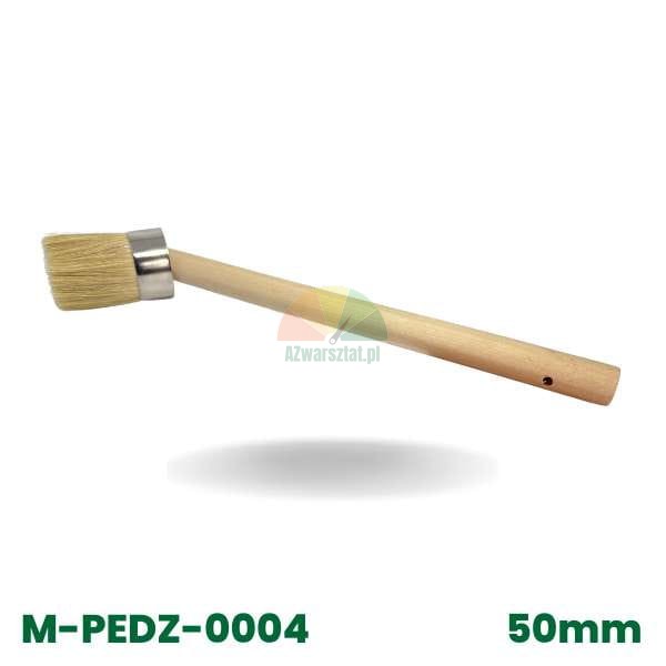 Zahnutý štětec na montážní pastu 50mm s dřevěnou rukojetí