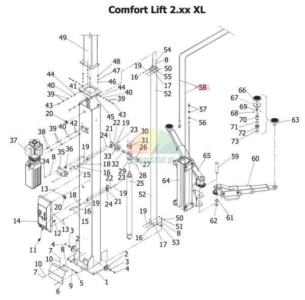 Ocelové lano ATH-Comfort XL (21) pro autozvedák
