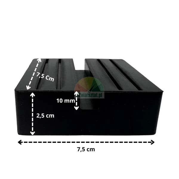 Stabilní čtvercová gumová podložka pod hever 7,5cm