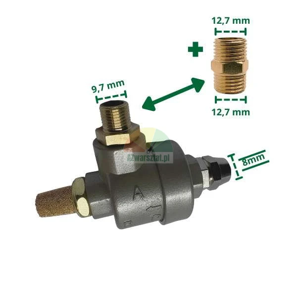 Odolný rychloodvzdušňovací ventil, vypouštěcí ventil úderníku Typ I 8mm/9,7mm (12,7mm)