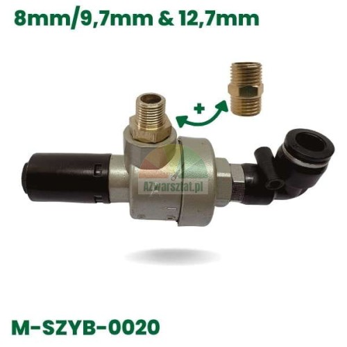 Odolný rychloodvzdušňovací ventil a vypouštěcí ventil pro příklep Typ J, rozměry 8mm/9,7mm a 12,7mm, model M-SZYB-0020