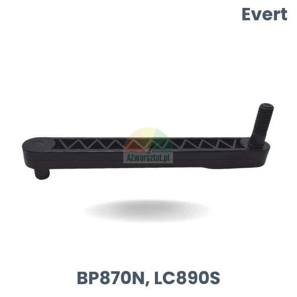 Černý plastový spojovací člen mechanismu pedálu pro zouvačky pneumatik Evert BP870N a LC890S.