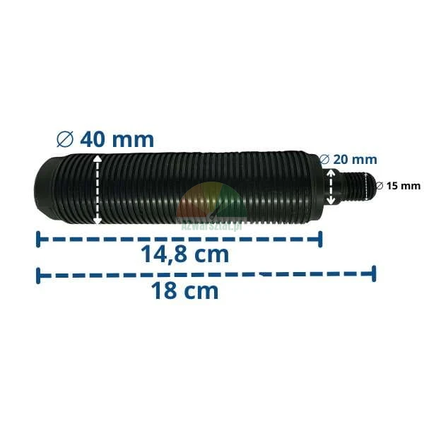 Hřídel vyvažovačky 40mm 18cm s rozměry