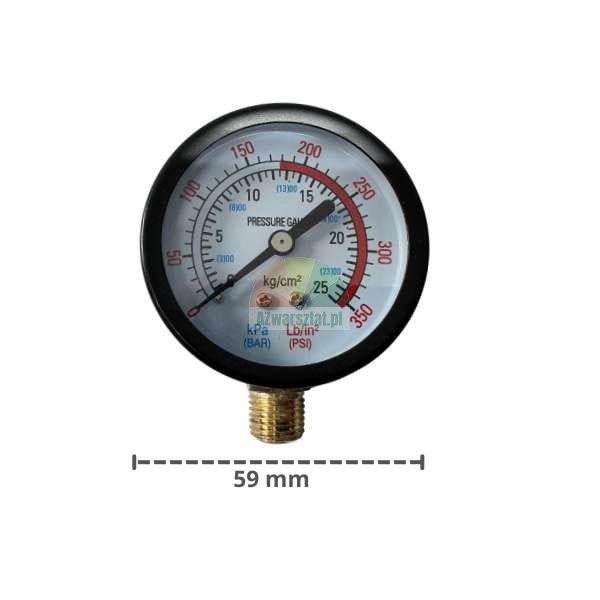 Manometr 12,7mm (0-25bar) průměr 59mm