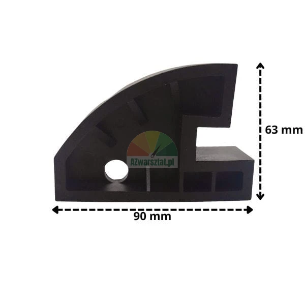 Černá distanční podložka a ochrana ráfku 90x63 mm (3 kusy)