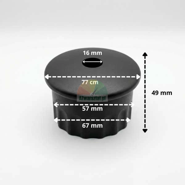 Plastový držák na šestihrannou tyč 41mm s rozměry