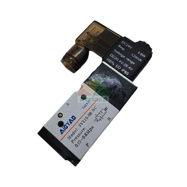 Pneumatický elektromagnetický ventil AiGYAD 3V210-08-NC, DC24V, 0.15-0.8 MPa, IP65