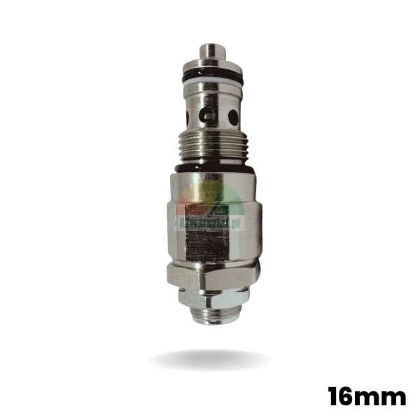 Hydraulický pojišťovací tlakový ventil 16mm se závitem 19mm, stříbrný kovový patronový ventil.