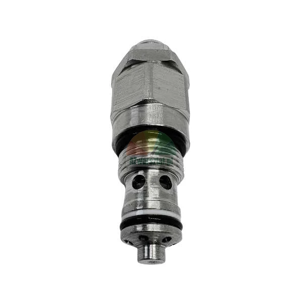 Hydraulický patronový ventil s černým a bílým těsněním na bílém pozadí