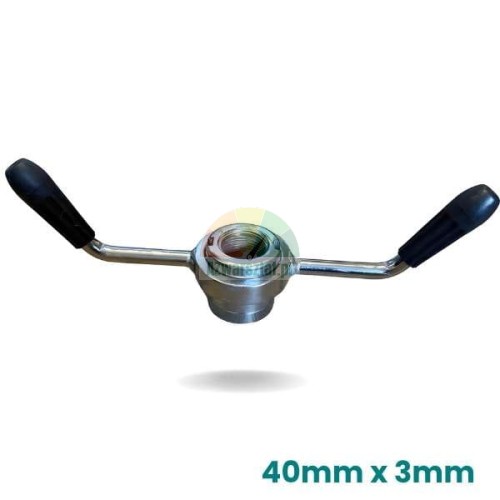 Kovová rychloupínací matice pro vyvažovačky nákladních kol 40mm x 3mm s černými rukojeťmi