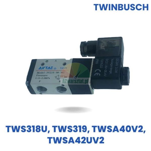 Elektromagnetický pneumatický ventil DC24 náhrada pro Twin Busch TWS318U, TWS319, TWSA40V2, TWSA42UV2.