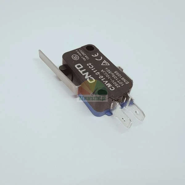 Mikropřepínač koncový spínač CNTD CMV10-011C2 s kovovou páčkou, 10A 250V.
