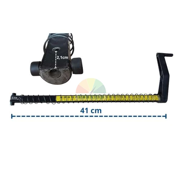 Rameno měřidla se stupnicí 0-26cm a délkou 41cm