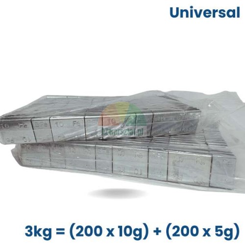 Univerzální nalepovací závaží FE 3kg (200 kusů x 5g + 200 kusů x 10g) pro vyvažování kol
