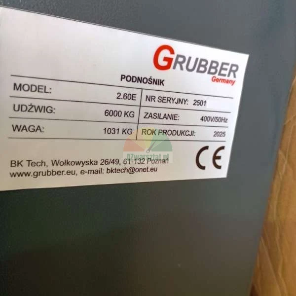 Ocelové lano pro zvedák Grubber 2.60E