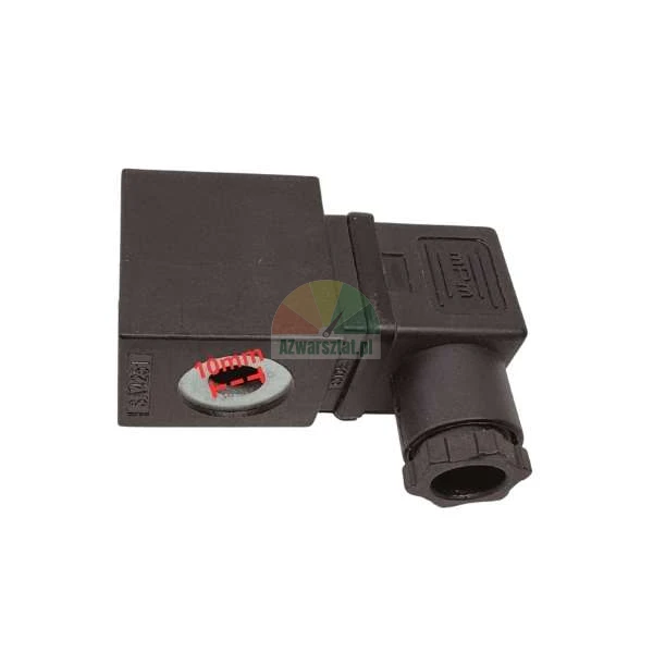 Černá cívka elektromagnetického ventilu s konektorem MPM, průměr otvoru 10mm.
