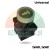 Černé tlačítko výtahu se symbolem šipky a čárky, kontakty 1 x NO a 1 x NC, stříbrný rámeček